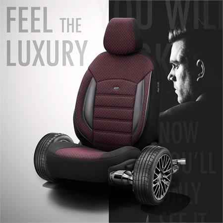 Premium Cotton Leather Car Seat Covers SPORT PLUS LINE   Burgandy For Mercedes E CLASS Estate 2003 2009