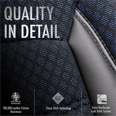 Premium Cotton Leather Car Seat Covers SPORT PLUS LINE   Blue For Chevrolet TRAX 2012 Onwards