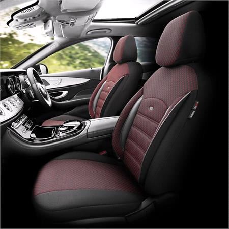 Premium Cotton Leather Car Seat Covers SPORT PLUS LINE   Burgandy For Nissan MURANO 2007 2014