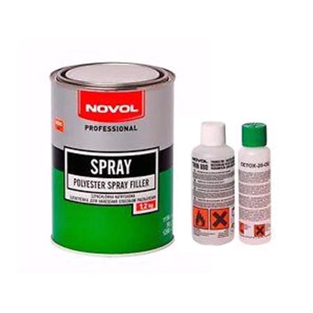 Spray   Polyester Spray Filler, 1.2kg, Supplied With 80ml Thinners & 50ml Hardener