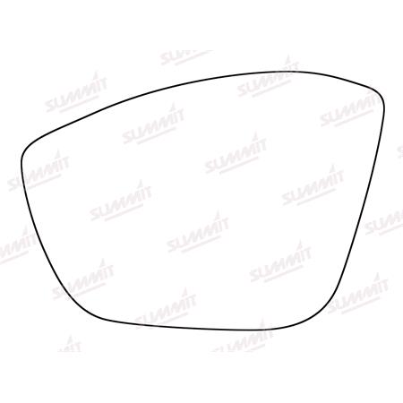 Left Stick On Wing Mirror Glass for Peugeot 208 2012 Onwards