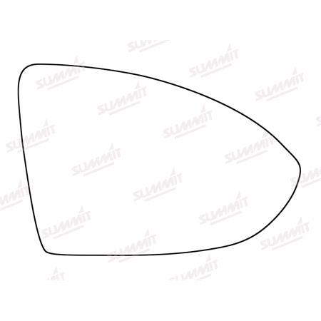 Right Stick On Wing Mirror glass for Volkswagen GOLF VII 2012 Onwards