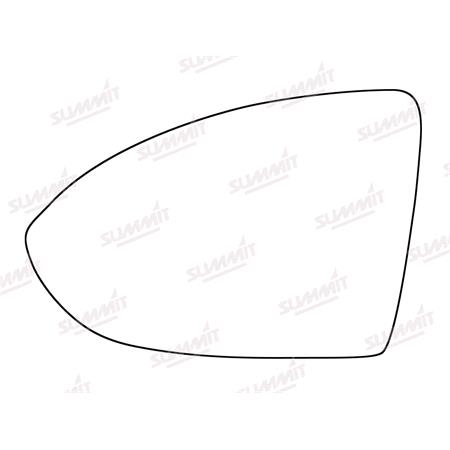 Left Stick On Wing Mirror glass for Volkswagen GOLF VII 2012 Onwards