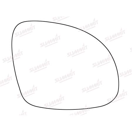 Right Stick On Wing Mirror Glass for SEAT ALHAMBRA, 2010 Onwards