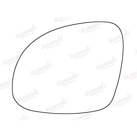 Left Stick On Wing Mirror Glass for SEAT ALHAMBRA, 2010 Onwards