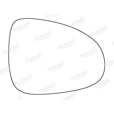 Right Stick On Wing Mirror Glass for Volkswagen TOUAREG,  2010 to 2015