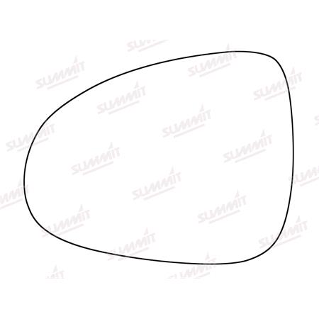 Left Stick On Wing Mirror Glass for Volkswagen TOUAREG, 2010 2016