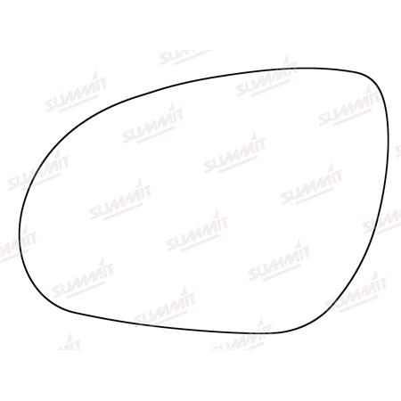 Left Stick On Wing Mirror Glass for Hyundai i30 2007 2011