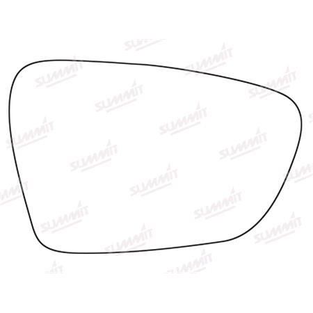 Right Stick On Wing Mirror Glass for Kia Ceed 2012 Onwards