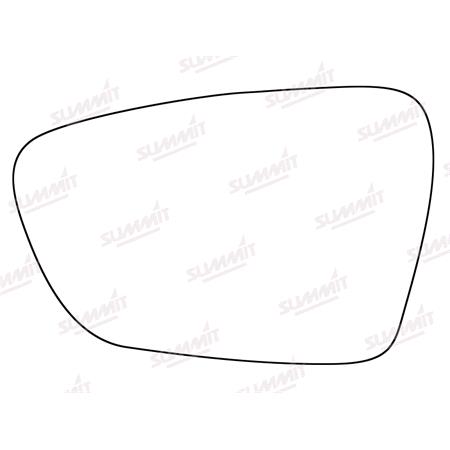 Left Stick On Wing Mirror Glass for Kia CEE`D Sportswagon 2012 Onwards