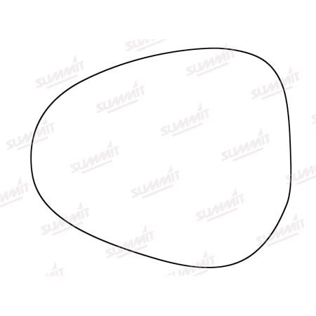 Left Stick On Wing Mirror Glass for Lancia YPSILON 2011 Onwards