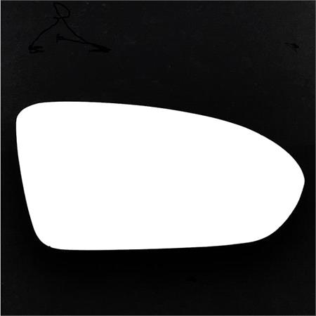 Right Stick On Wing Mirror Glass for Opel ASTRA K Sports Tourer 2015 2017