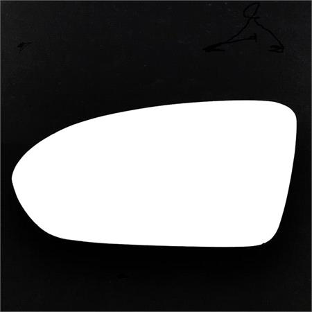 Left Stick On Wing Mirror Glass for Opel ASTRA K Sports Tourer 2015 2017