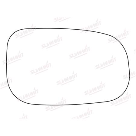 Right Stick On Wing Mirror Glass (alternative shape) for Volvo V50 2004 2012