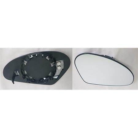 Right Wing Mirror Glass (heated) and Holder for SEAT ALTEA, 2004 2009