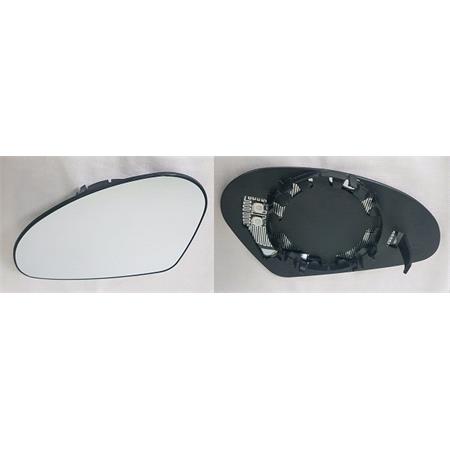 Left Wing Mirror Glass (heated) and Holder for SEAT ALTEA, 2004 2009