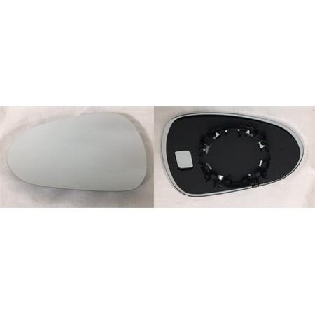 Left Wing Mirror Glass (not heated) and Holder for SEAT IBIZA V, 2008 2017