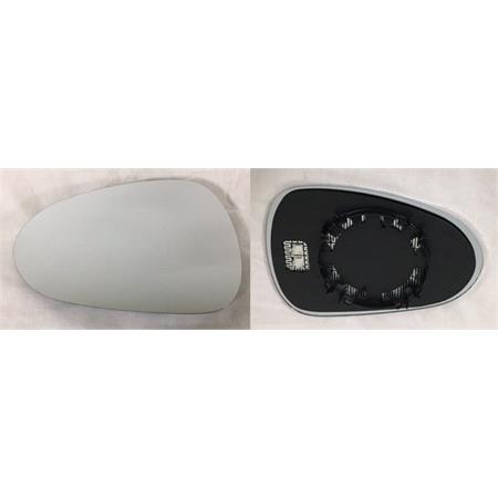Left Wing Mirror Glass (heated) and Holder for SEAT LEON, 2009 2013