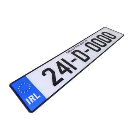 Irish Legal Car Registration Plate
