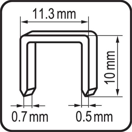 STAPLES 10MM. 0.7x11.2 1000PCS