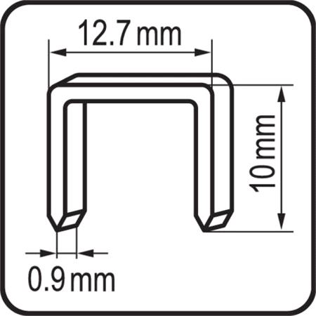 STAPLES 10X12,7MM/0,95MM 7500PCS