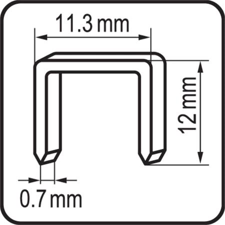 STAPLES 12MM (0.7x11.2) 1000PCS