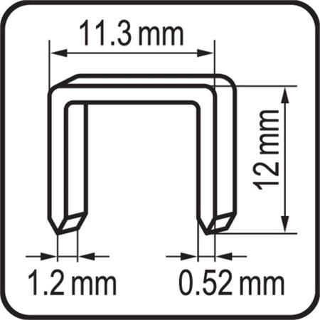 STAPLES 12MM /1,2x11.3/ 1000PCS