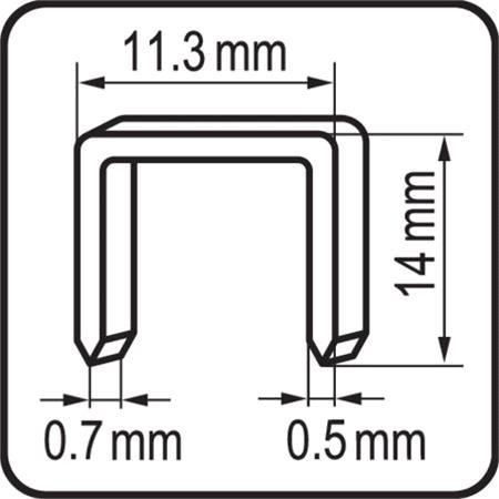 STAPLES 14MM. 0.7x11.2 1000PCS