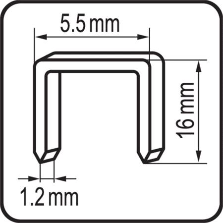 Staples 16x5,85mm 2000pcs