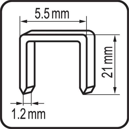 Staples 21x5,85mm 2200pcs