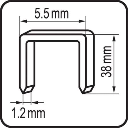 Staples 38x5,85mm 1600pcs