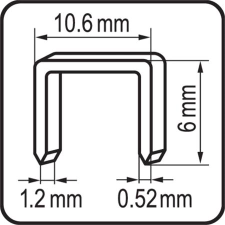 STAPLES 6MM /10.6x1.2/ 1000PCS