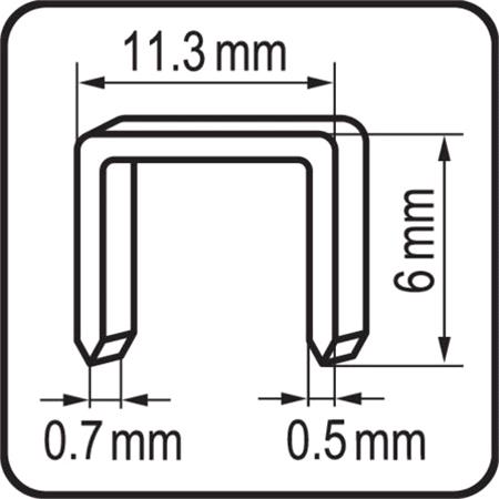 STAPLES 6MM. 0.7x11.2 1000PCS