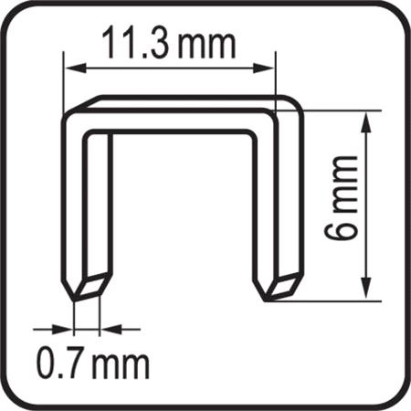 STAPLES 6MM (0.7x11.2) 1000PCS