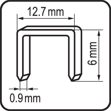 STAPLES 6X12,7MM/0,95MM 12000PCS