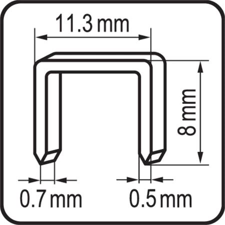 STAPLES 8MM. 0.7x11.2 1000PCS