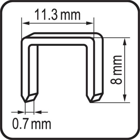STAPLES 8MM (0.7x11.2) 1000PCS