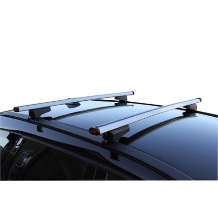 G3 Clop silver aluminium aero Roof Bars for Volvo V90 II 2016 Onwards (With Solid Integrated Roof Rails)