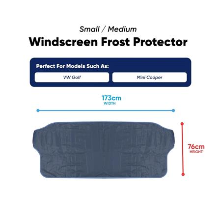 Windscreen Frost Cover For Small/Medium Vehicles  (173 x 76cm)