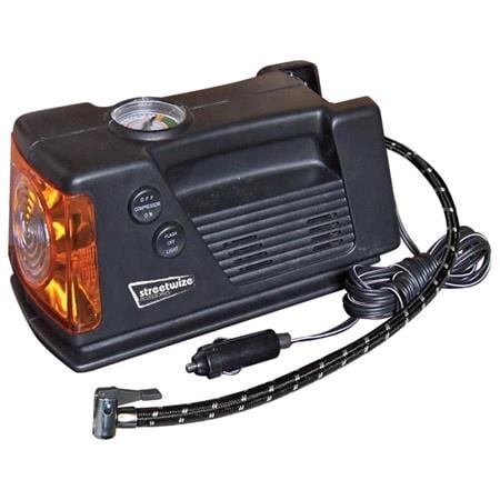 Tyre Inflator   12V   Compressor With Gauge & Light   0 260 PSI