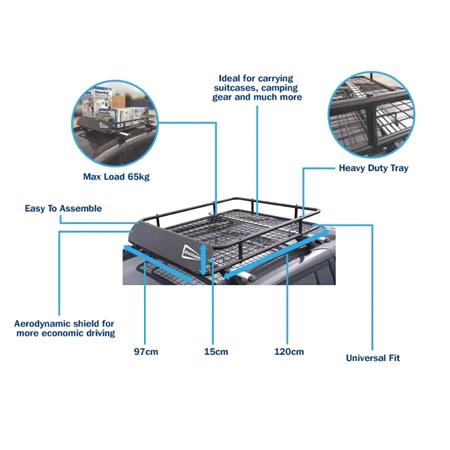 Streetwize Cargo Roof Tray   120x97x15cm