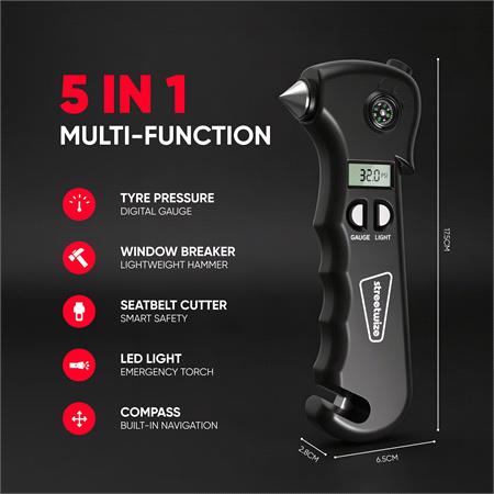 5 in 1 Digital Tyre Pressure Gauge