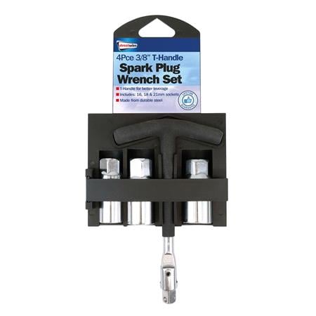 4 Piece 3/8" T Handle Spark Plug Wrench Set