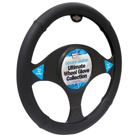 Steering Wheel Cover   Luxury   Black