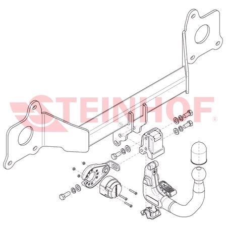 Steinhof Automatic Detachable Towbar (vertical system) for Tesla MODEL Y 2019 Onwards (2WD / 4WD)