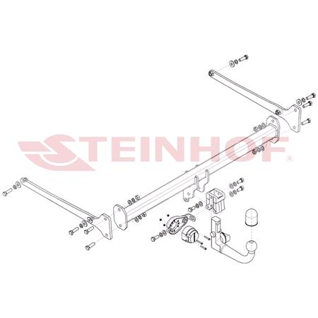 Steinhof Automatic Detachable Towbar (vertical system) for Toyota YARIS CROSS 2020 Onwards (incl. Hybrid)