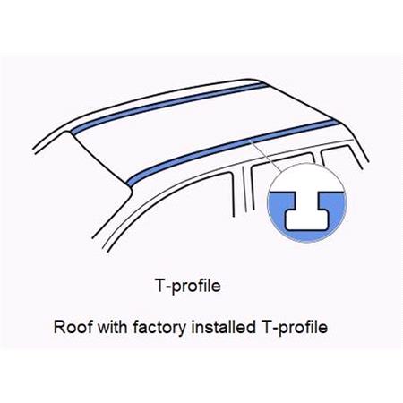 THULE Caprock Roof Platform for Volkswagen MULTIVAN Mk V Bus, 4 door, 2003 2015, with T Profile
