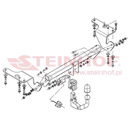 Steinhof Automatic Detachable Towbar (vertical system) for Toyota AVENSIS Saloon, 2009 Onwards