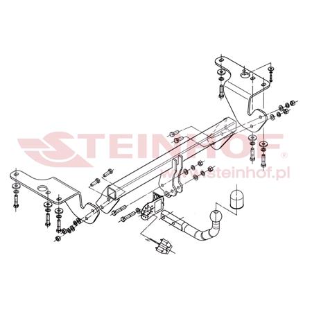 Steinhof Towbar (fixed with 2 bolts) for Toyota AVENSIS Estate, 2009 Onwards