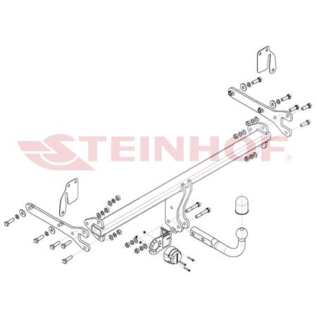 Steinhof Towbar (fixed with 2 bolts) for Toyota CH R, 2016 Onwards